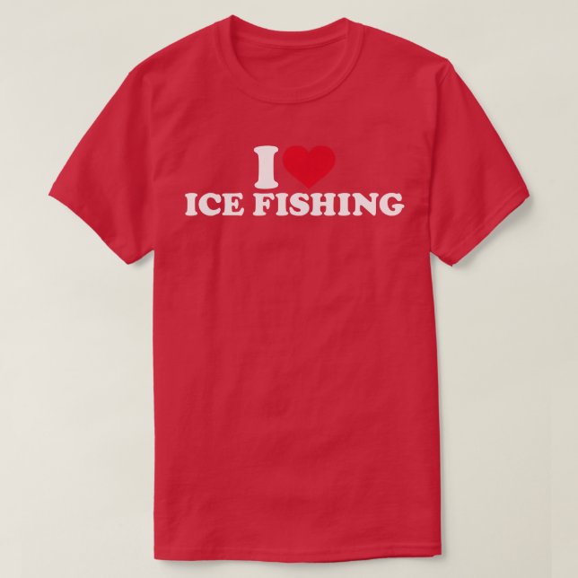 T-shirt J'aime la pêche à la glace (Design devant)
