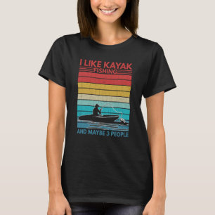 T-shirt J'aime la pêche en kayak le kayak le kayakiste la
