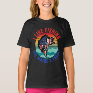 T-SHIRT J'AIME LA PÊCHE ET PEUT-ÊTRE 3 PERSONNES