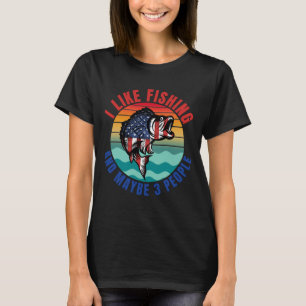 T-SHIRT J'AIME LA PÊCHE ET PEUT-ÊTRE 3 PERSONNES