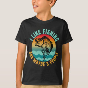 T-SHIRT J'AIME LA PÊCHE ET PEUT-ÊTRE 3 PERSONNES