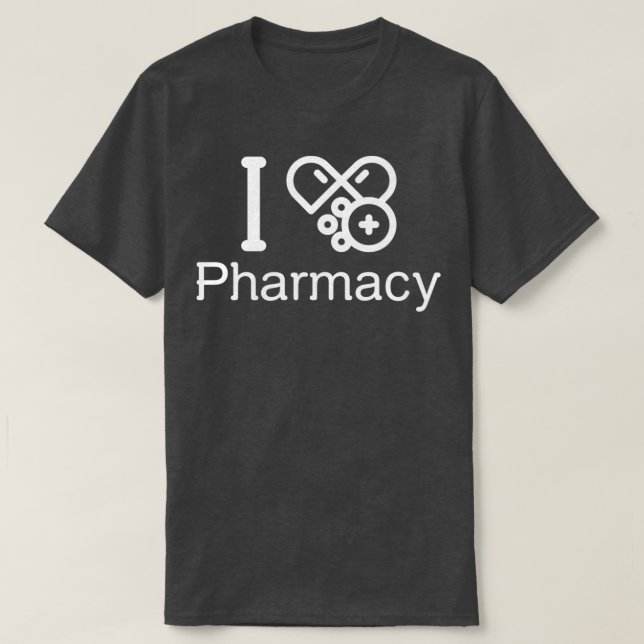 T-SHIRT J'AIME LA PHARMACIE 3 (Design devant)