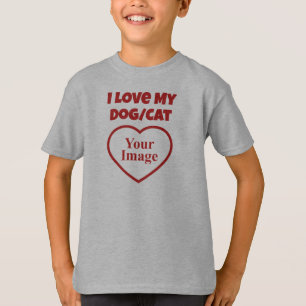 T-shirt J'aime la photo de mon animal/chien/chat