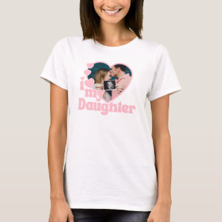T-shirt J'aime la photo du coeur de ma fille