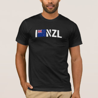 T-shirt J'aime la pièce en t de la NOUVELLE ZÉLANDE