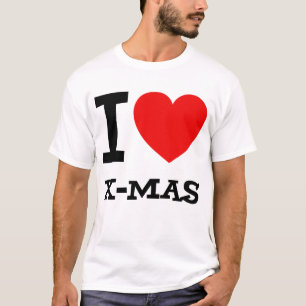 T-shirt J'aime la pièce en t de Noël