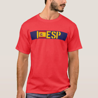 T-shirt J'aime la pièce en t de rayure d'ESPAÑA