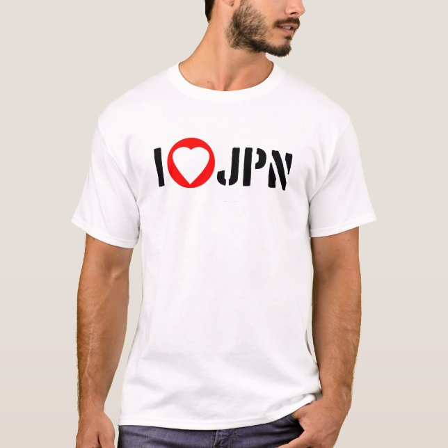 T-shirt J'aime la pièce en t du JAPON (Devant)