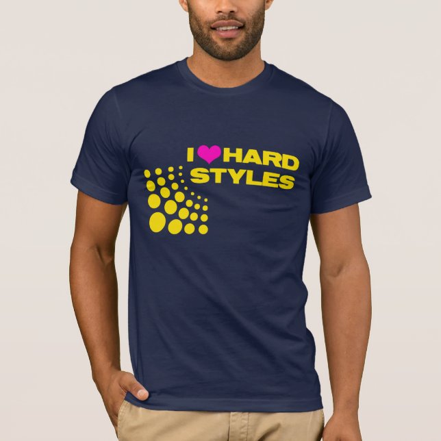 T-shirt J'aime la pièce en t dure de styles (Devant)