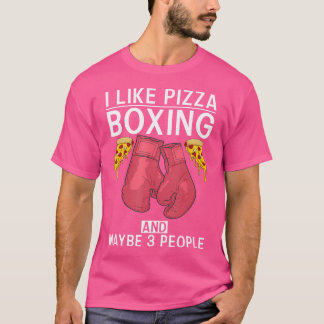 T-shirt J'Aime La Pizza Boxe Et Peut-Être 3 Personnes Spor