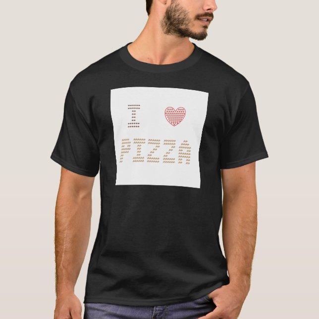 T-shirt J'aime la pizza de coeur de la pizza/I - art (Devant)