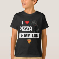 J'Aime La Pizza Et Mon Black Lab Chien Pepperoni F
