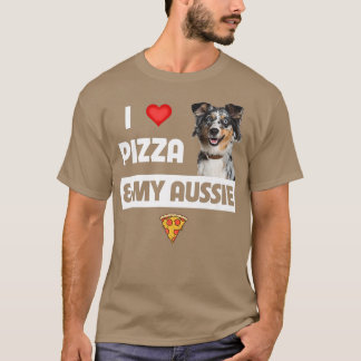T-shirt J'aime la pizza et mon cadeau pour amateur de chie