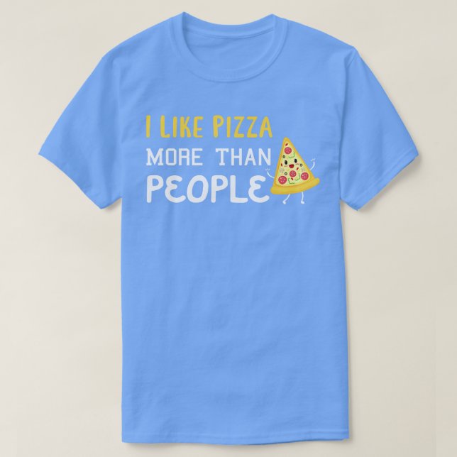 T-shirt J'Aime La Pizza Plus Que Les Gens (Design devant)