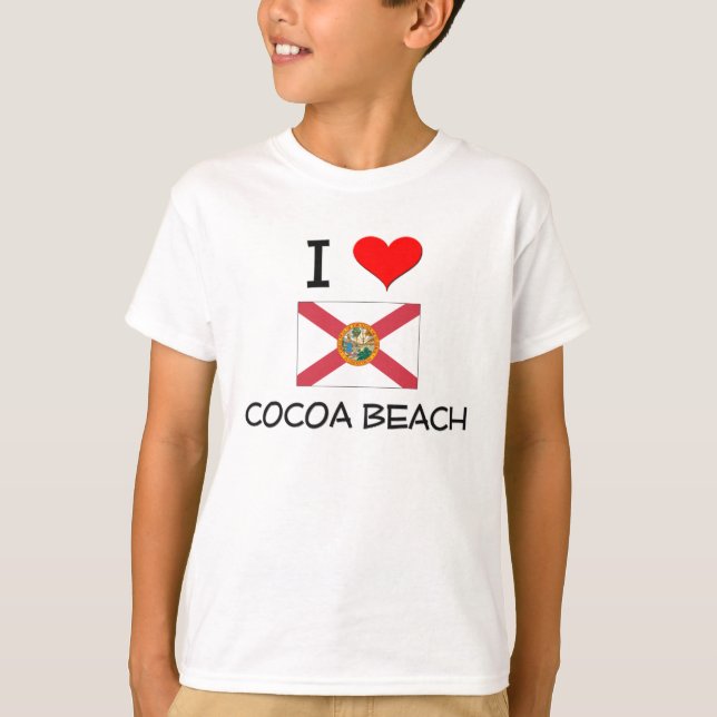 T-shirt J'aime la PLAGE la Floride de CACAO (Devant)