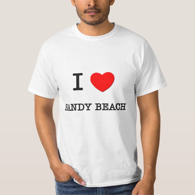 T-shirt J'aime la plage sablonneuse Alaska (Devant)