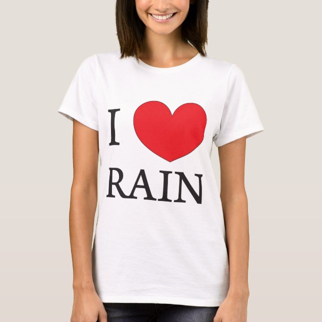 T-shirt j'aime la pluie (Devant)