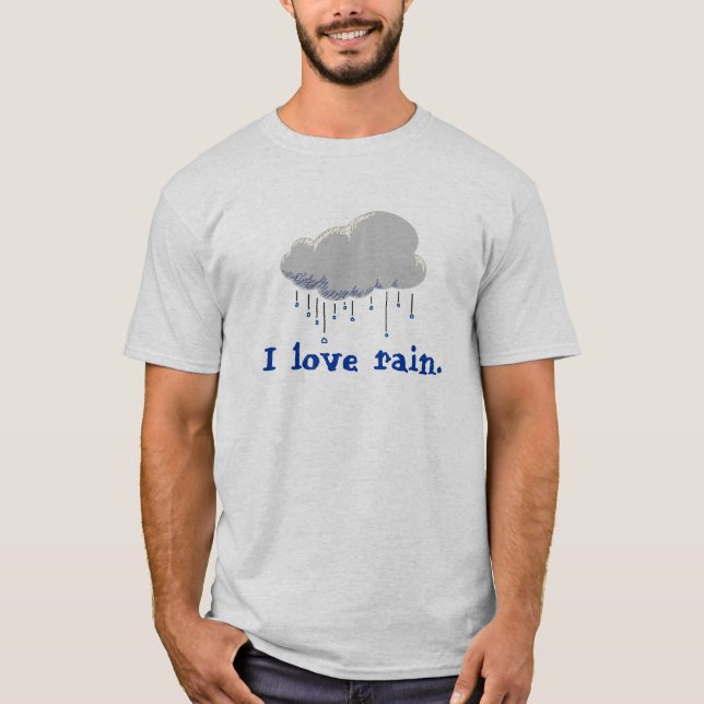 T-shirt J'aime la pluie (Devant)