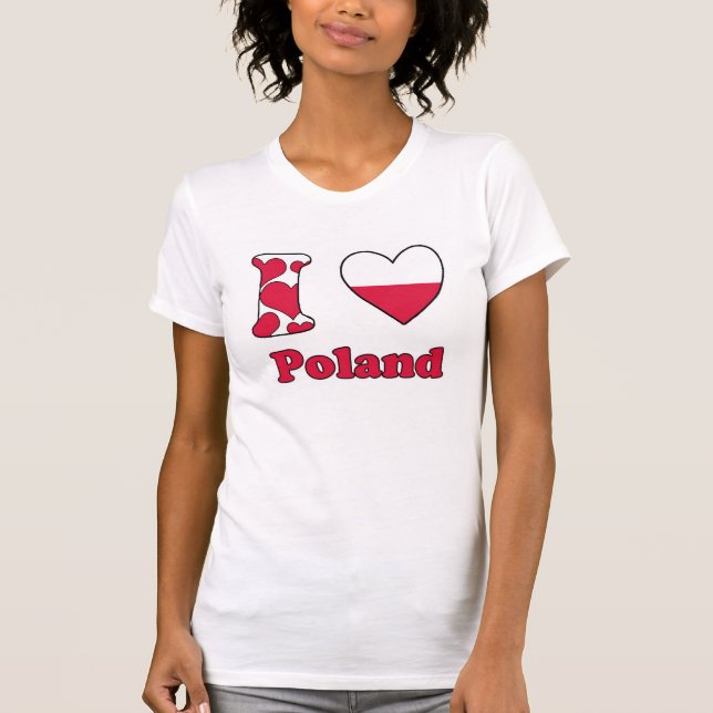 T-shirt J'aime la Pologne (Devant)