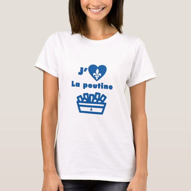 T-shirt J'aime la poutine (Devant)