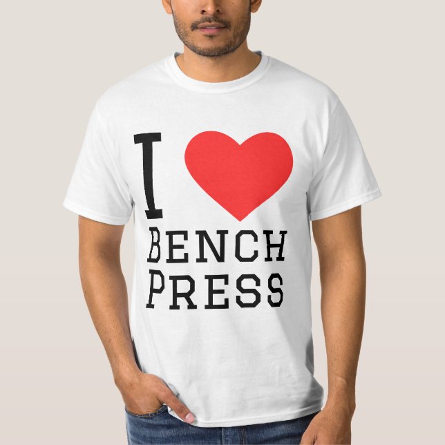 T-shirt J'aime la presse de banc (Devant)