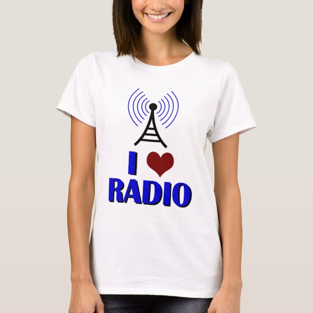 T-shirt J'aime la radio (Devant)