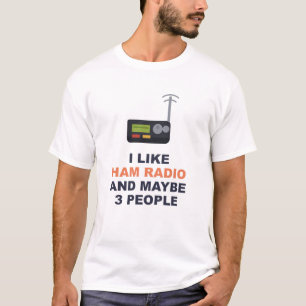 T-shirt J'aime la radio amateur et peut-être 3 personnes