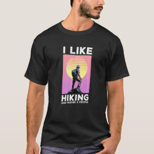 T-shirt J'aime la randonnée et peut-être 3 personnes rando