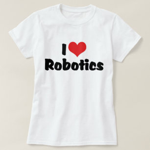 T-shirt J'aime la robotique Heart - Amoureux des robots