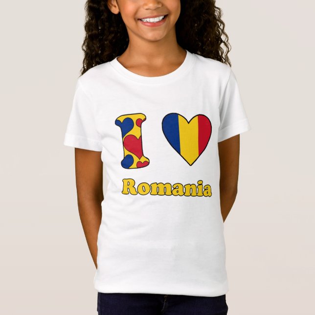 T-Shirt J'aime la Roumanie (Devant)
