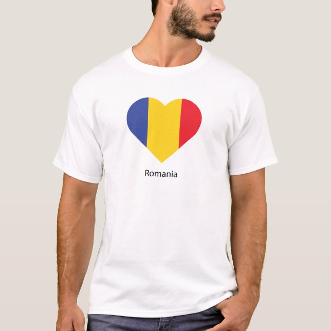 T-shirt J'aime la Roumanie (Devant)