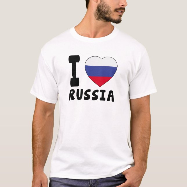 T-shirt J'aime la Russie (Devant)