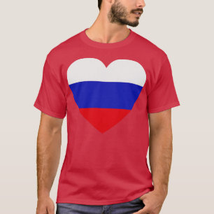 T-shirt J'aime la Russie HeartFormé drapeau russe