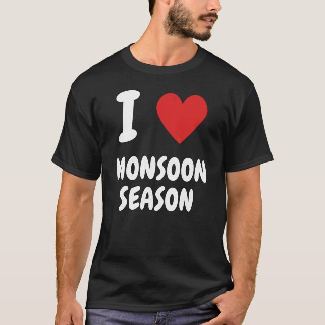 T-shirt J'aime la saison des moussons (Devant)