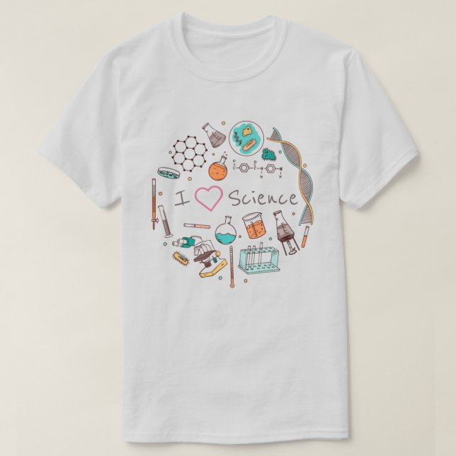T-shirt J'aime la science (Design devant)