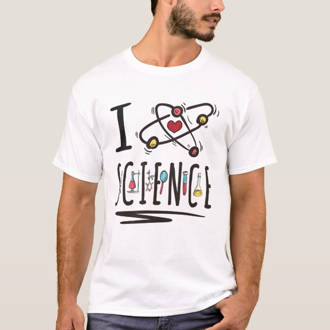 T-shirt J'aime la science (Devant)