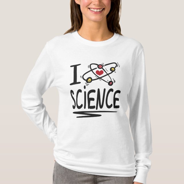 T-shirt J'aime la science (Devant)