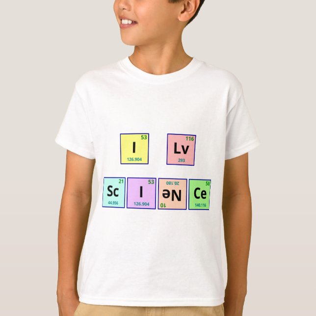 T-shirt J'aime la Science (Devant)