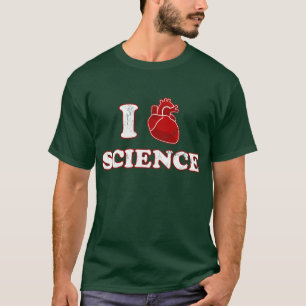 T-shirt j'aime la science/anatomie de coeur de la