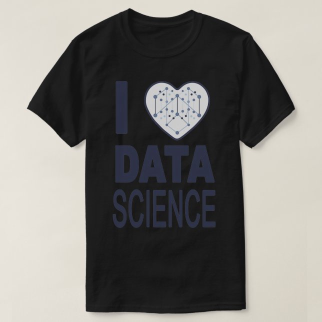 T-shirt J'aime la science des données 2 (Design devant)