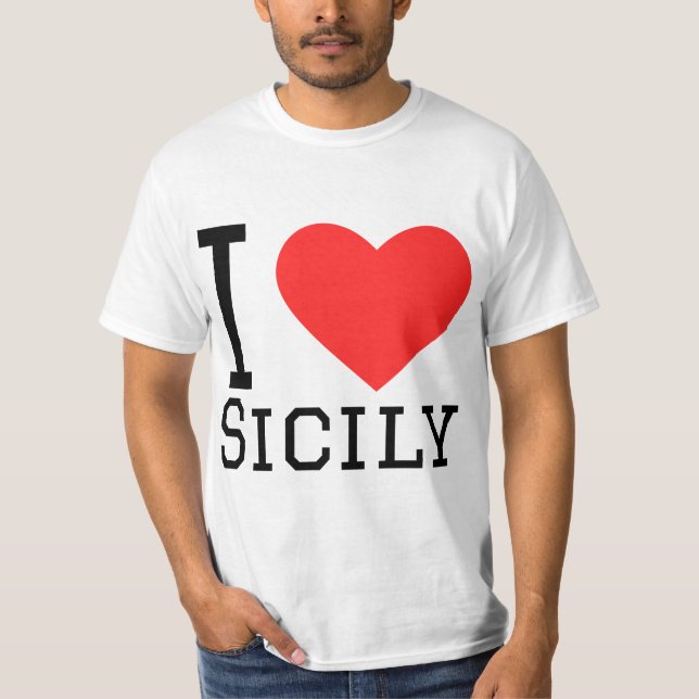 T-shirt J'aime la sicile (Devant)