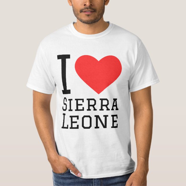 T-shirt J'aime la Sierra Leone (Devant)