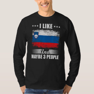 T-shirt J'Aime La Slovénie Et Peut-Être 3 Personnes