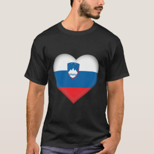 T-shirt J'aime la Slovénie Vêtement en forme de coeur avec