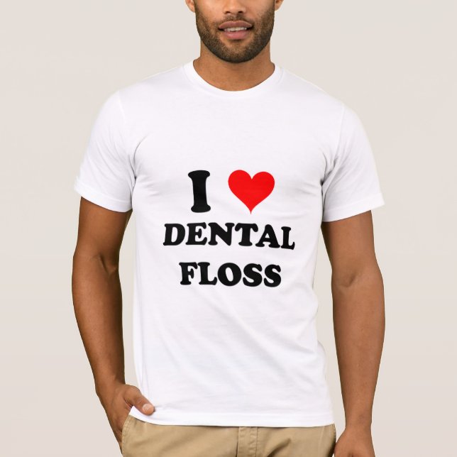 T-shirt J'aime la soie dentaire (Devant)