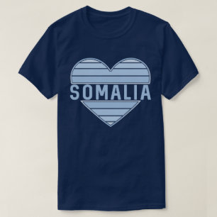 T-shirt J'aime la Somalie, le coeur somalien