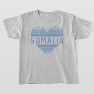 T-shirt J'aime la Somalie, le coeur somalien