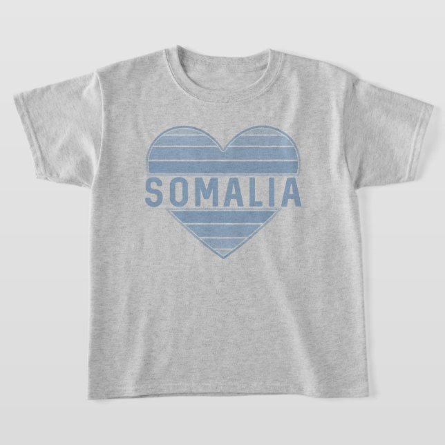 T-shirt J'aime la Somalie, le coeur somalien (Poser)