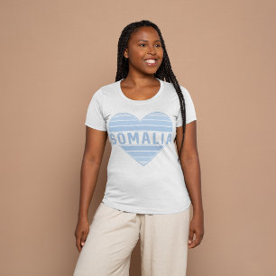 T-shirt J'aime la Somalie, le coeur somalien