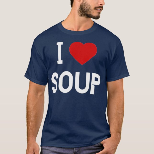 T-shirt J'aime la soupe de nourriture américaine (Devant)